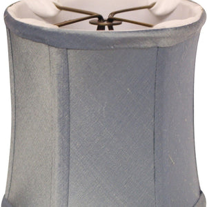 HomeRoots Blue Dupioni Silk Drum Lamp Shade – Elevate Your Space with Elegant Lighting for Any Room Decor 470060
