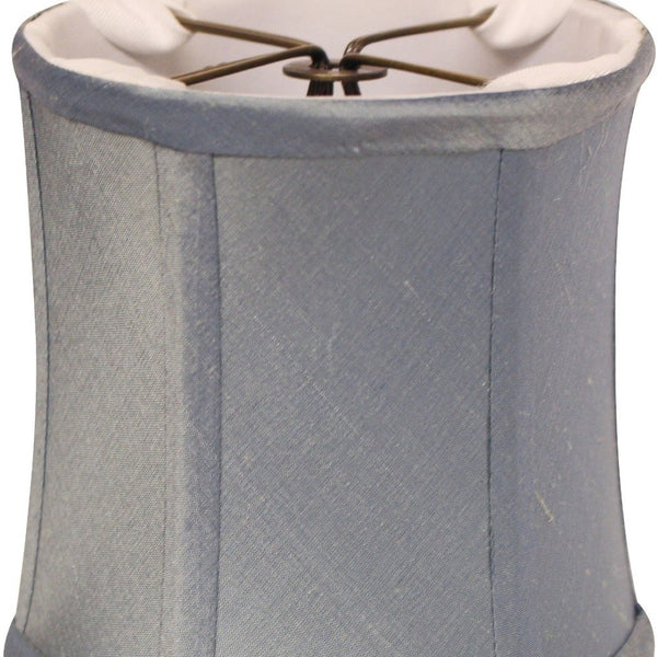 HomeRoots Blue Dupioni Silk Drum Lamp Shade – Elevate Your Space with Elegant Lighting for Any Room Decor 470060