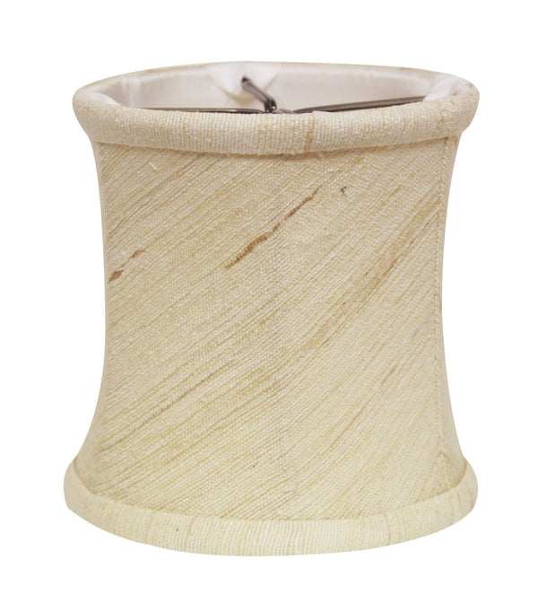 HomeRoots Natural Silk Drum Lamp Shade - Elegant Clip-On Lighting Accent for Cozy, Warm Illumination & Style 470061