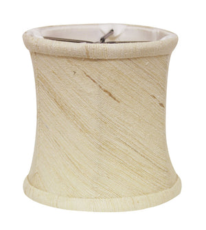 HomeRoots Natural Silk Drum Lamp Shade - Elegant Clip-On Lighting Accent for Cozy, Warm Illumination & Style 470061