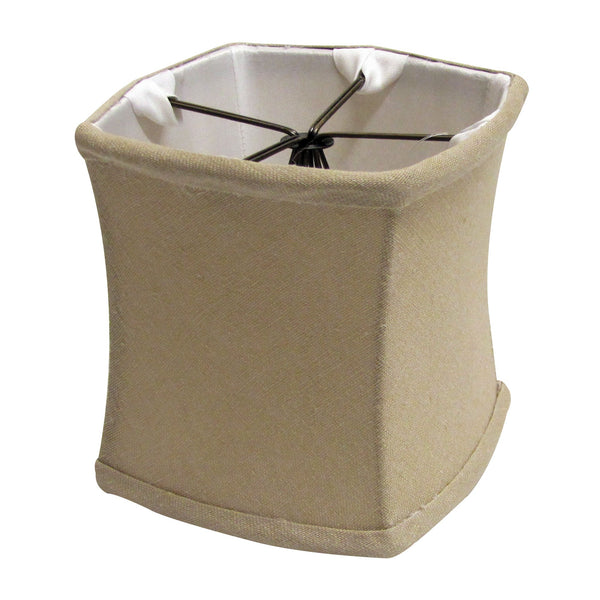 Homeroots 5" Dune Set Of 6 Soft Box Chandelier Linen Lampshades  Linen 470064