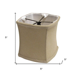 Homeroots 5" Dune Set Of 6 Soft Box Chandelier Linen Lampshades  Linen 470064