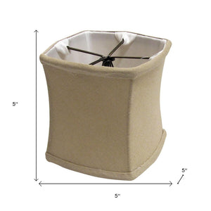 HomeRoots Beige Linen Square Lamp Shade - Elegant Soft Texture for Cozy Ambiance in Modern & Classic Decor 470064