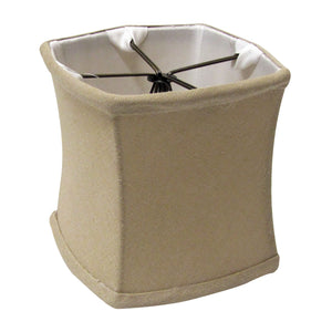 Homeroots 5" Dune Set Of 6 Soft Box Chandelier Linen Lampshades  Linen 470064