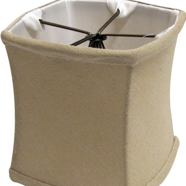 Homeroots 5" Dune Set Of 6 Soft Box Chandelier Linen Lampshades  Linen 470064