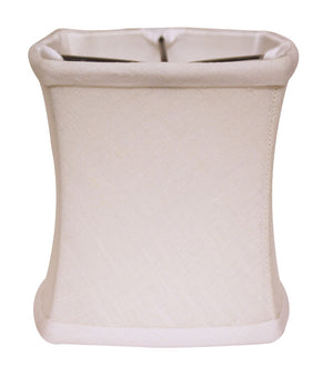 HomeRoots 6" Snow Set of 6 Elegant Soft Box Linen Lampshades for Chandeliers - Timeless Style & Easy Install 470067