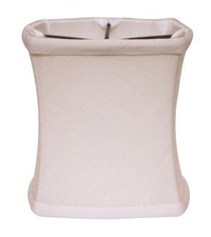 HomeRoots 6" Snow Set of 6 Elegant Soft Box Linen Lampshades for Chandeliers - Timeless Style & Easy Install 470067
