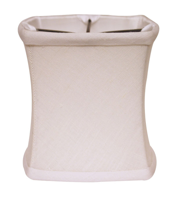 HomeRoots 6" Snow Set of 6 Elegant Soft Box Linen Lampshades for Chandeliers - Timeless Style & Easy Install 470067