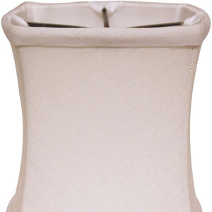 HomeRoots 6" Snow Set of 6 Elegant Soft Box Linen Lampshades for Chandeliers - Timeless Style & Easy Install 470067