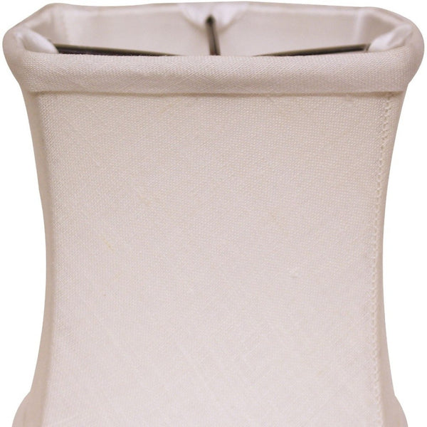 HomeRoots 6" Snow Set of 6 Elegant Soft Box Linen Lampshades for Chandeliers - Timeless Style & Easy Install 470067