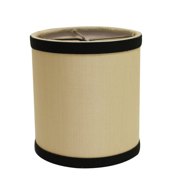 HomeRoots Natural Pongee Silk Drum Lamp Shade - Elegant Clip-On Design for Cozy Lighting in Any Room 470068