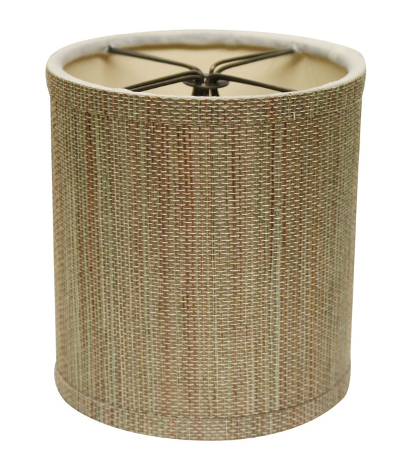 HomeRoots Beige Grasscloth Drum Lamp Shade - Elegant Natural Texture for Modern and Coastal Interiors! 470070