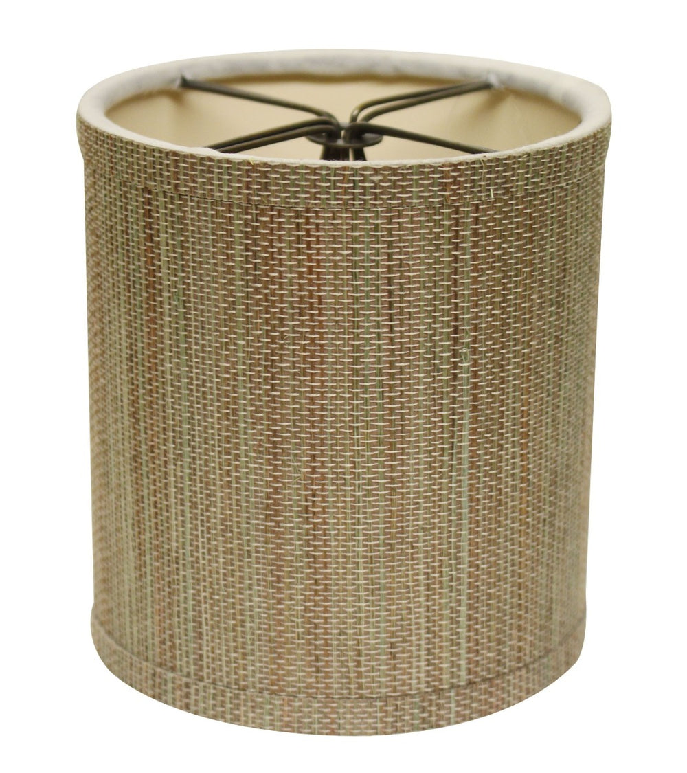 HomeRoots Beige Grasscloth Drum Lamp Shade - Elegant Natural Texture for Modern and Coastal Interiors! 470070