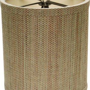 HomeRoots Beige Grasscloth Drum Lamp Shade - Elegant Natural Texture for Modern and Coastal Interiors! 470070