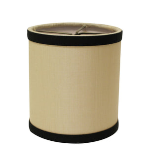 Homeroots 5" Inherent Set Of 6 Drum Chandelier Lampshades  Pongee Silk 470073