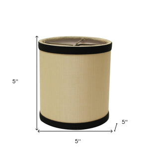 Homeroots 5" Inherent Set Of 6 Drum Chandelier Lampshades  Pongee Silk 470073