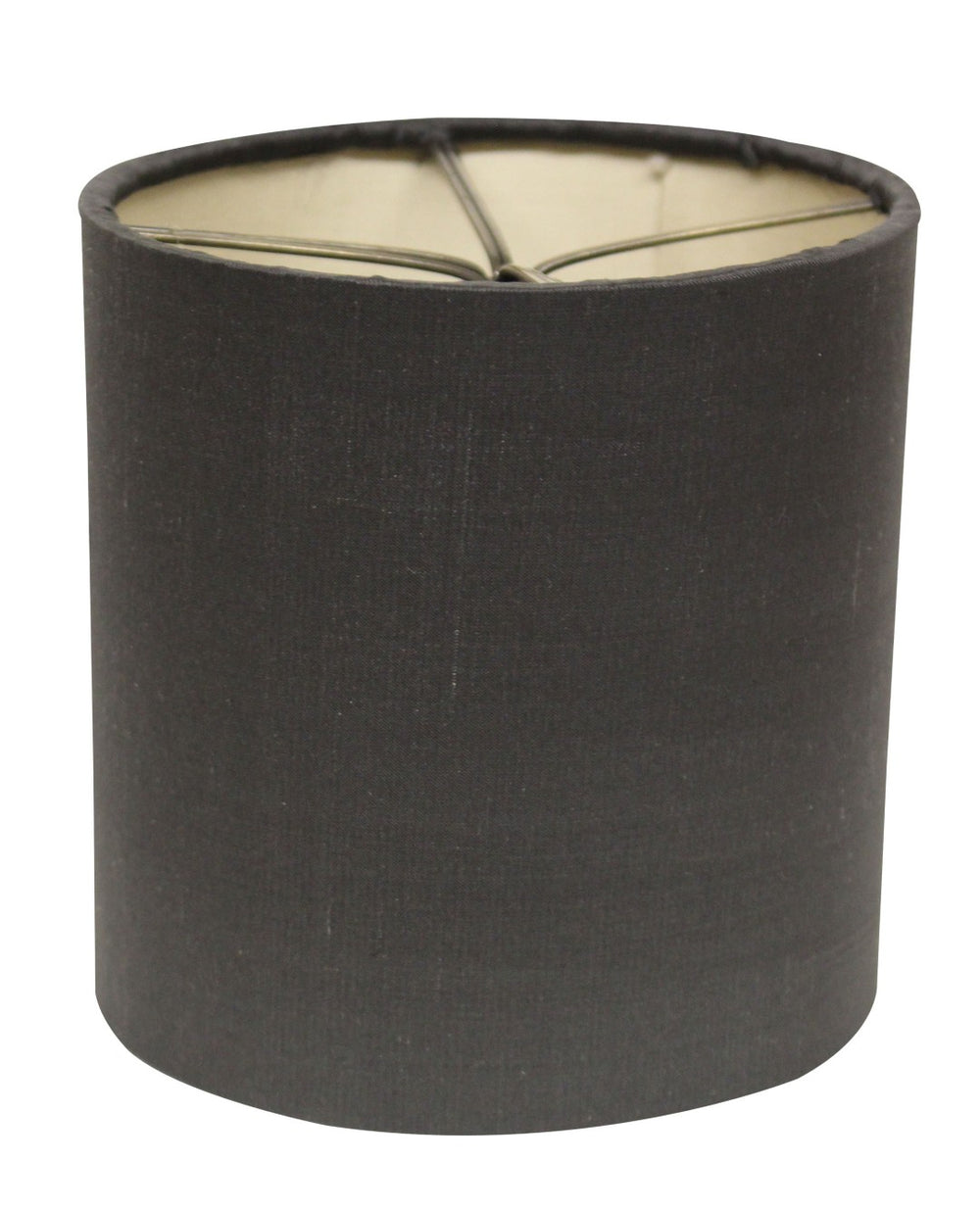 HomeRoots Gray Dupioni Silk Drum Lamp Shade - Elegant, Lightweight Design for Modern & Transitional Decor Spaces 470074