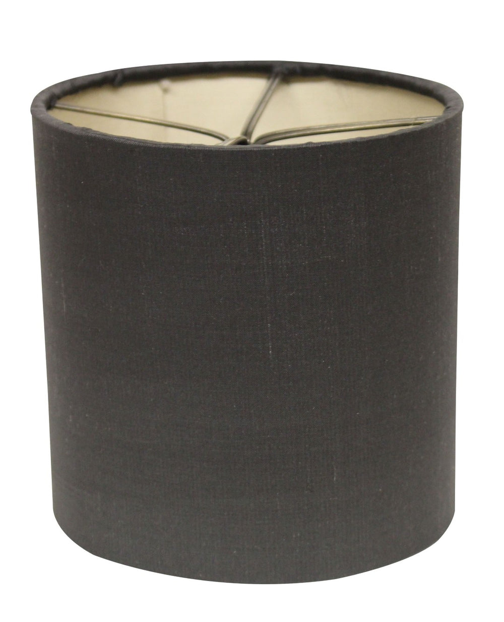 HomeRoots Gray Dupioni Silk Drum Lamp Shade - Elegant, Lightweight Design for Modern & Transitional Decor Spaces 470074