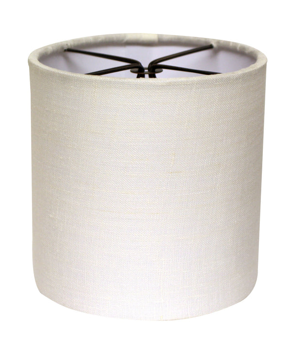 Homeroots 5" Snow Set Of 6 Drum Chandelier Linen Lampshades  Linen 470075