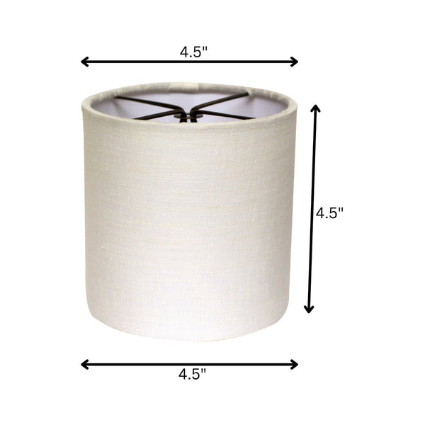 HomeRoots Snow Linen Drum Lamp Shade - Elegant Off-White Lighting for Mid-Century Modern & Scandinavian Decor 470075
