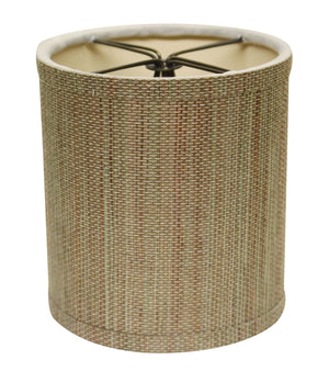 Homeroots 5" Multicolor Grasscloth Set Of 6 Drum Chandelier Grasscloth Lampshades  Grasscloth 470078