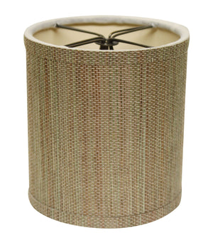 Homeroots 5" Multicolor Grasscloth Set Of 6 Drum Chandelier Grasscloth Lampshades  Grasscloth 470078