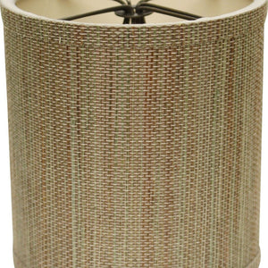 Homeroots 5" Multicolor Grasscloth Set Of 6 Drum Chandelier Grasscloth Lampshades  Grasscloth 470078