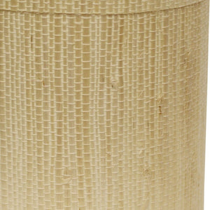 HomeRoots Ivory Grasscloth Drum Lamp Shade - Elegant Accent for Warm Ambiance in Modern & Mid-Century Spaces 470080