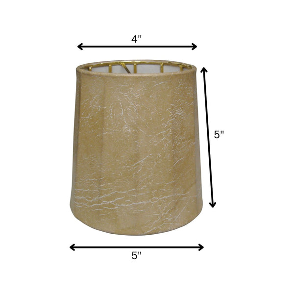 HomeRoots 5" Parchment Set of 6 Classic Drum Lampshades - Elegant Light Diffusion for Chandeliers & Lamps 470084