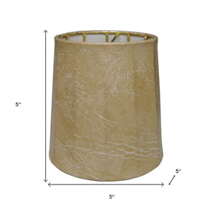 HomeRoots 5" Parchment Set of 6 Classic Drum Lampshades - Elegant Light Diffusion for Chandeliers & Lamps 470084
