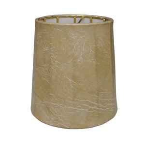 HomeRoots 5" Parchment Set of 6 Classic Drum Lampshades - Elegant Light Diffusion for Chandeliers & Lamps 470084
