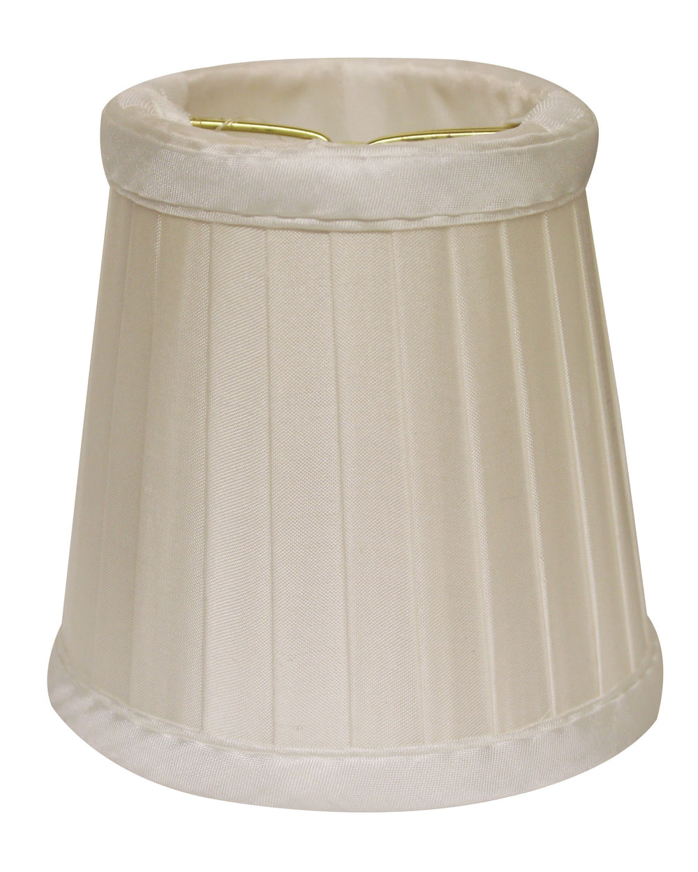 Homeroots 4" Slate Grey Set Of 6 Slanted Pleat Chandelier Silk Lampshades  Silk 470089