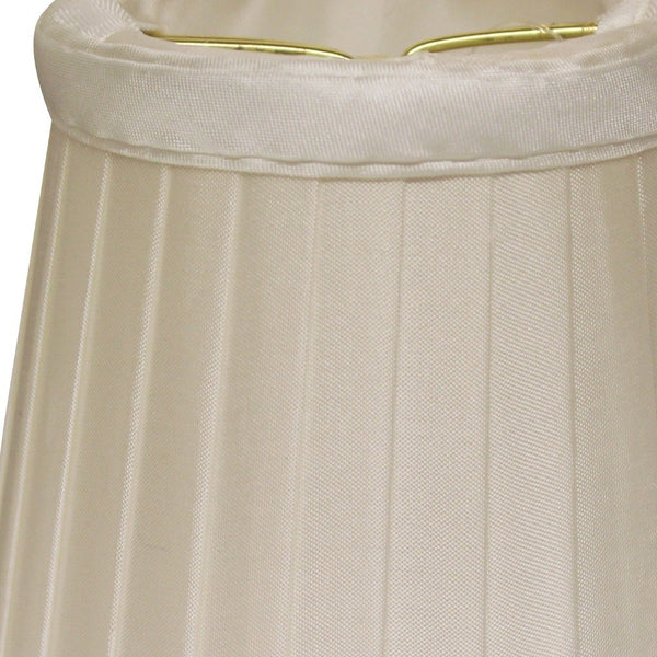 Homeroots 4" Slate Grey Set Of 6 Slanted Pleat Chandelier Silk Lampshades  Silk 470089