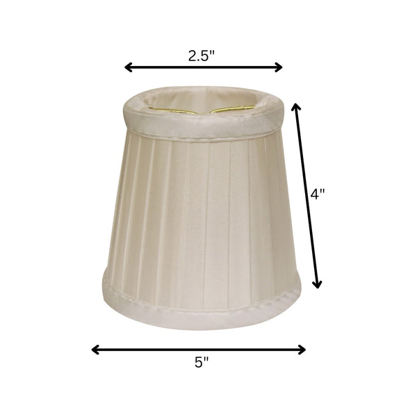 HomeRoots Slate Gray Silk Empire Lamp Shade - Elegant Clip-On Design for Timeless Style in Any Room 470092