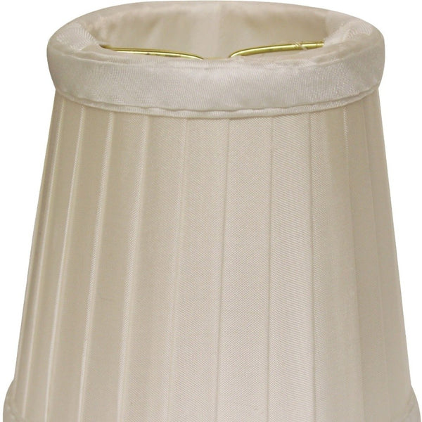 HomeRoots 6" Slate Grey Silk Lampshade Set of 6 - Elegant Slanted Pleat Design for Chandeliers & Sconces 470094