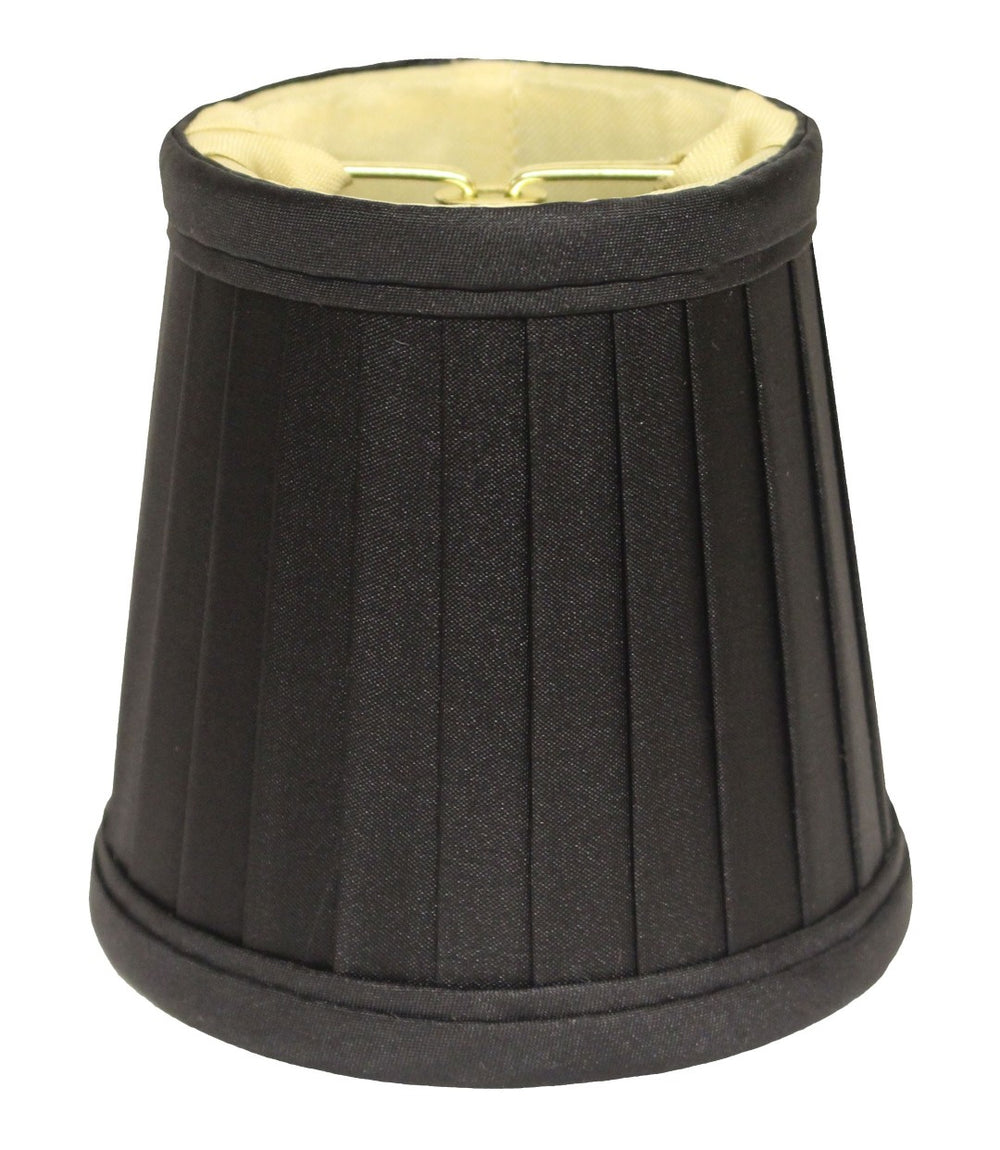 HomeRoots Black Silk Empire Lamp Shade - Elegant Lighting Solution for Timeless Home Decor & Cozy Ambiance 470095