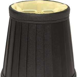 HomeRoots Black Silk Empire Lamp Shade - Elegant Lighting Solution for Timeless Home Decor & Cozy Ambiance 470095