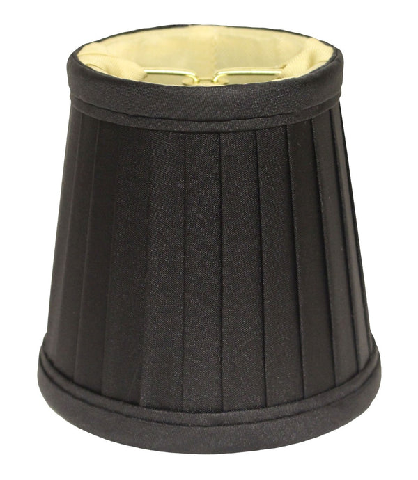 HomeRoots Black Silk Empire Lamp Shade - Elegant Lighting Solution for Timeless Home Decor & Cozy Ambiance 470095