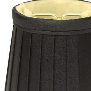 HomeRoots Black Silk Empire Lamp Shade - Elegant Lighting Solution for Timeless Home Decor & Cozy Ambiance 470095