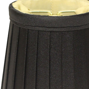 HomeRoots Black Silk Empire Lamp Shade - Elegant Lighting Solution for Timeless Home Decor & Cozy Ambiance 470095
