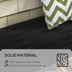 English Elm Outsunny Wooden Garden Bench - Stylish Backless Outdoor Seating For Porch, Patio & Poolside Comfort W2225P217568-GIGA