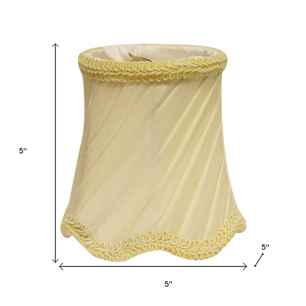 HomeRoots Slate Gray Silk Bell Lamp Shade – Elegant Clip-On Design for Modern and Rustic Interiors, 5" Size 470101