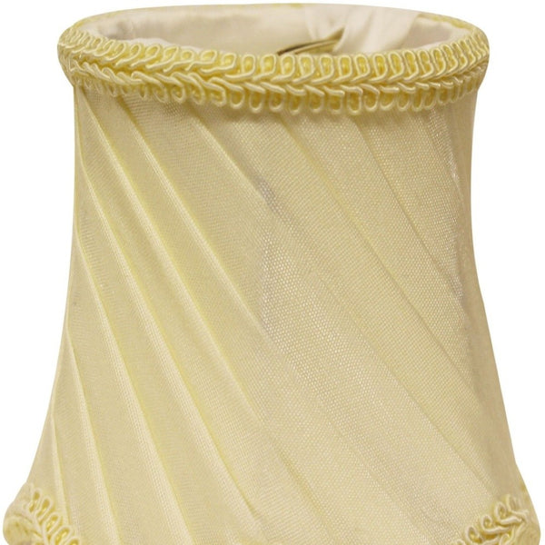 HomeRoots Slate Gray Silk Bell Lamp Shade – Elegant Clip-On Design for Modern and Rustic Interiors, 5" Size 470101