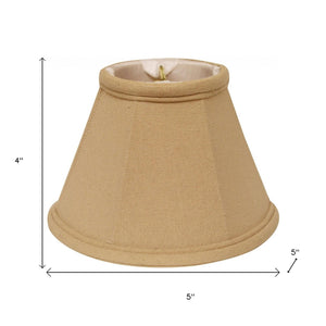 HomeRoots 5" Parchment Beige Premium Set of 6 Classic Linen Chandelier Shades for Elegant Home Lighting 470103
