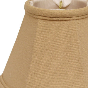 HomeRoots 5" Parchment Beige Premium Set of 6 Classic Linen Chandelier Shades for Elegant Home Lighting 470103