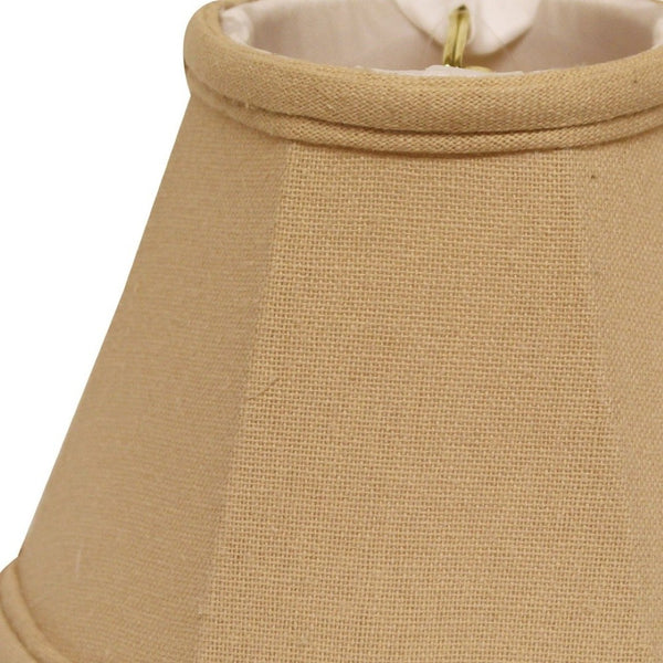 HomeRoots 5" Parchment Beige Premium Set of 6 Classic Linen Chandelier Shades for Elegant Home Lighting 470103