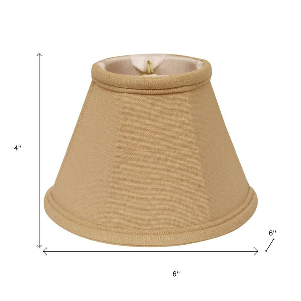 HomeRoots Beige Linen Empire Lamp Shade - Elegant Tapered Design for Timeless Home Decor & Easy Installation 470105