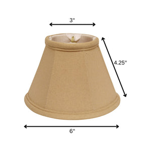 HomeRoots Beige Linen Empire Lamp Shade - Elegant Tapered Design for Timeless Home Decor & Easy Installation 470105