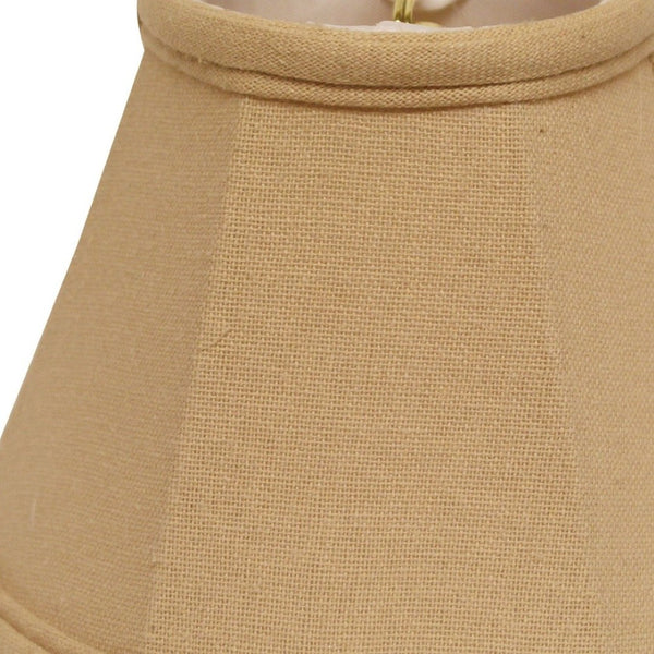HomeRoots Beige Linen Empire Lamp Shade - Elegant Tapered Design for Timeless Home Decor & Easy Installation 470105