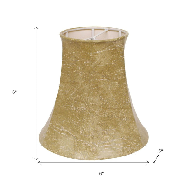 HomeRoots 6" Slanted Faux Chandelier Lampshades Set of 6 - Rustic Farmhouse Charm for Stunning Lighting Decor 470108